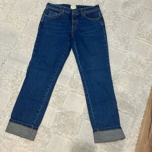 Gucci Kids Blue Jeans with Red Heart Detail
